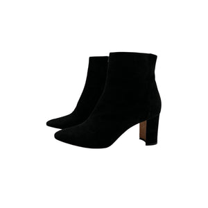 Manolo Blahnik Suede Black Rosie Ankle Booties Size 41 / 11 US