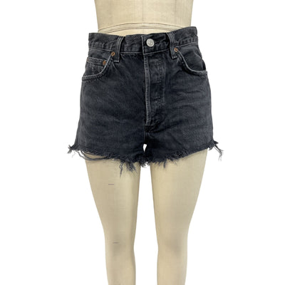 Agolde 'Mila' Black Cotton Short Size 27