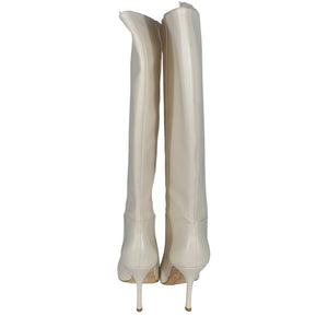 Larroude 'The Kate' Ivory Leather Boot Size 9