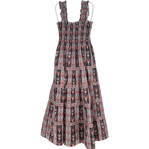 Hill House Home Smocked Multicolor Kimmy Maxi Dress Size S