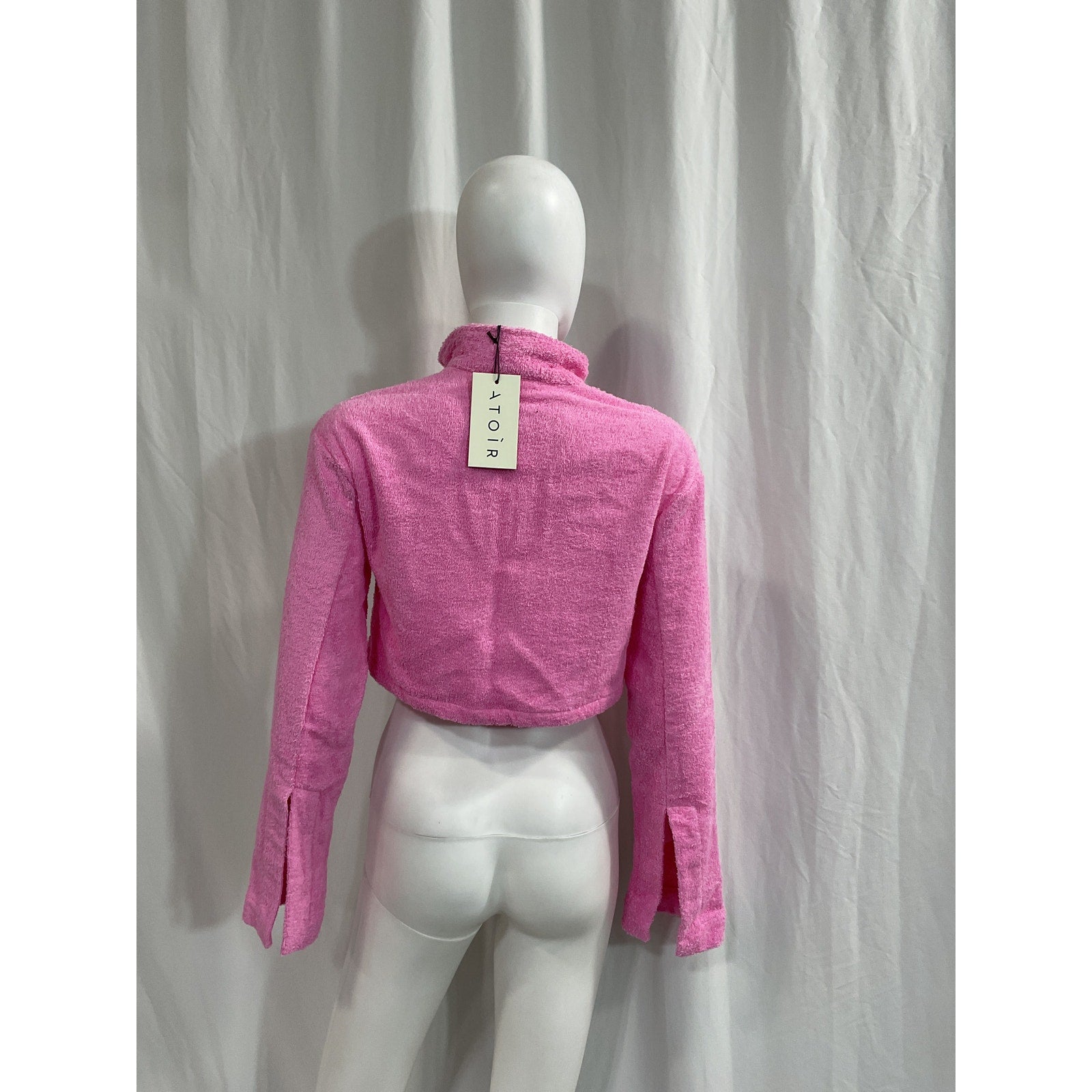 Atoir 'The Nikko' Pink French Terry Crop Sweatshirt Size XS - NWT