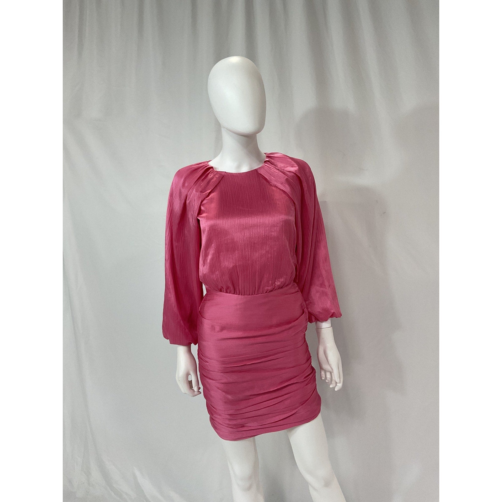 Veronica Beard 'Gracelynn' Pink Round Neck Long Sleeve Dress Size 0 - NWT