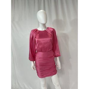 Veronica Beard 'Gracelynn' Pink Round Neck Long Sleeve Dress Size 0 - NWT