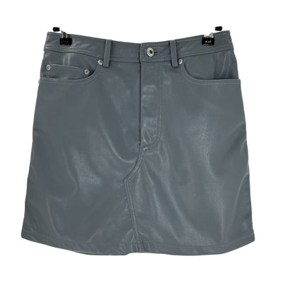 Simkhai Vegan Leather Gray Gabbie Mini Skirt Size S