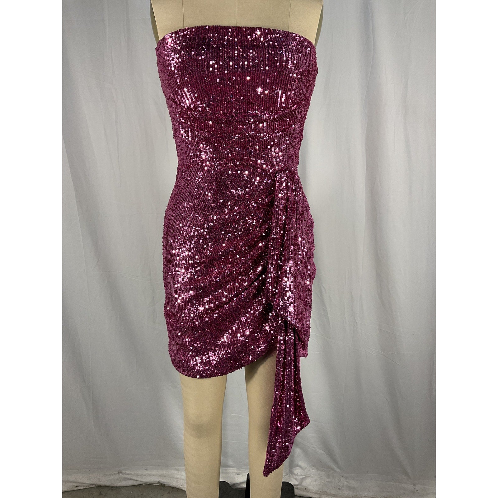 Nookie 'Sloane' Pink Nylon Mini Dress Size M