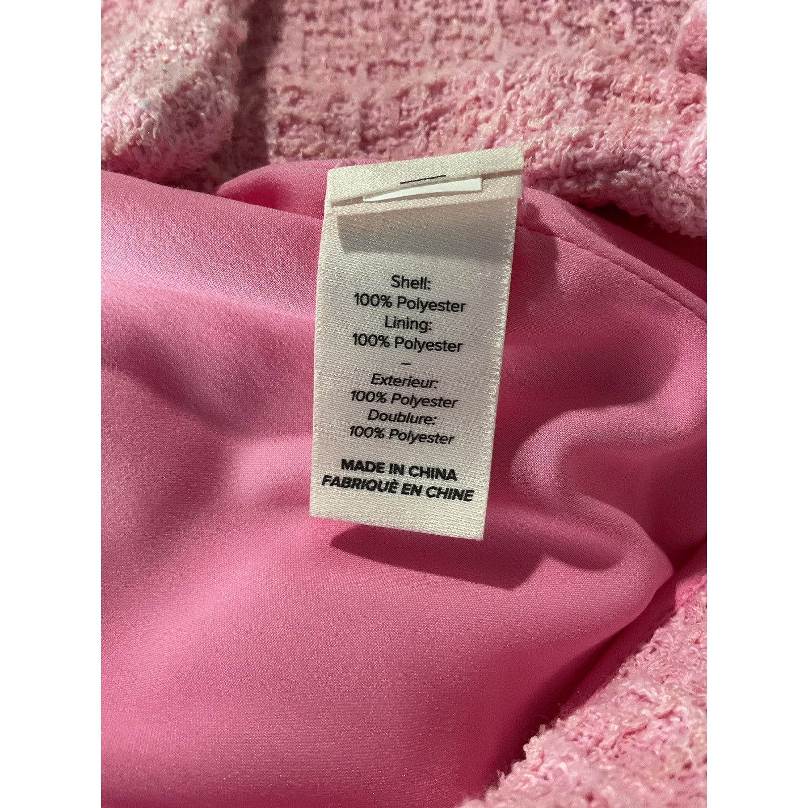 Cinq A Sept 'Auden' Pink Polyester Tweed Contrast Trim Shorts Size 0