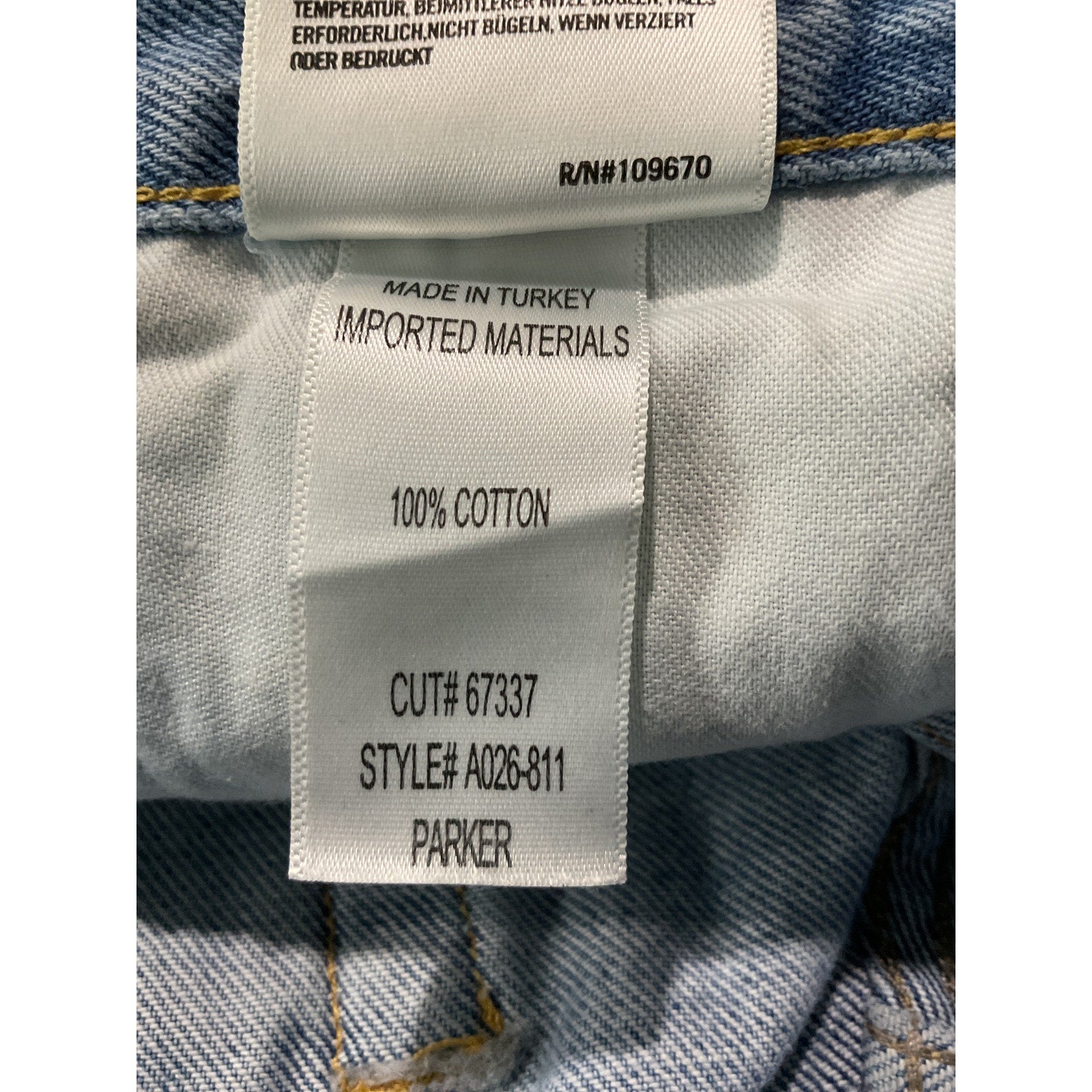 Agolde Parker Blue Cotton Vintage Cut Off Short Size 30