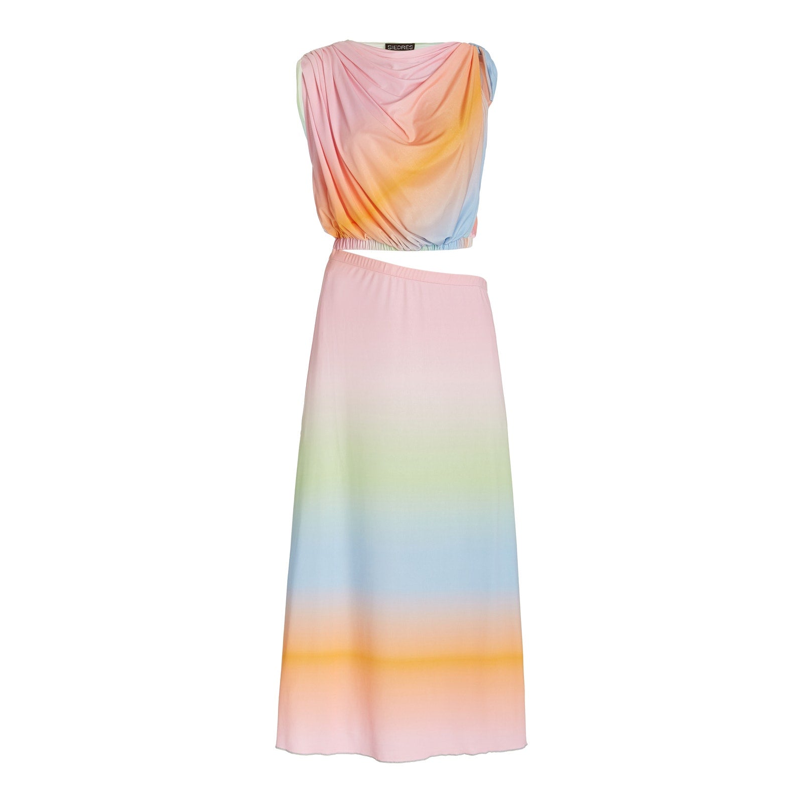 Siedr�s 'Safiya' Pink Draped Cutout Midi Dress Size S