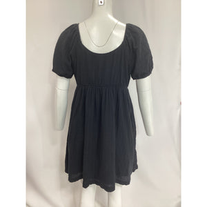 Hatch 'The Lola' Black Cotton Blend Mini Dress Size 2