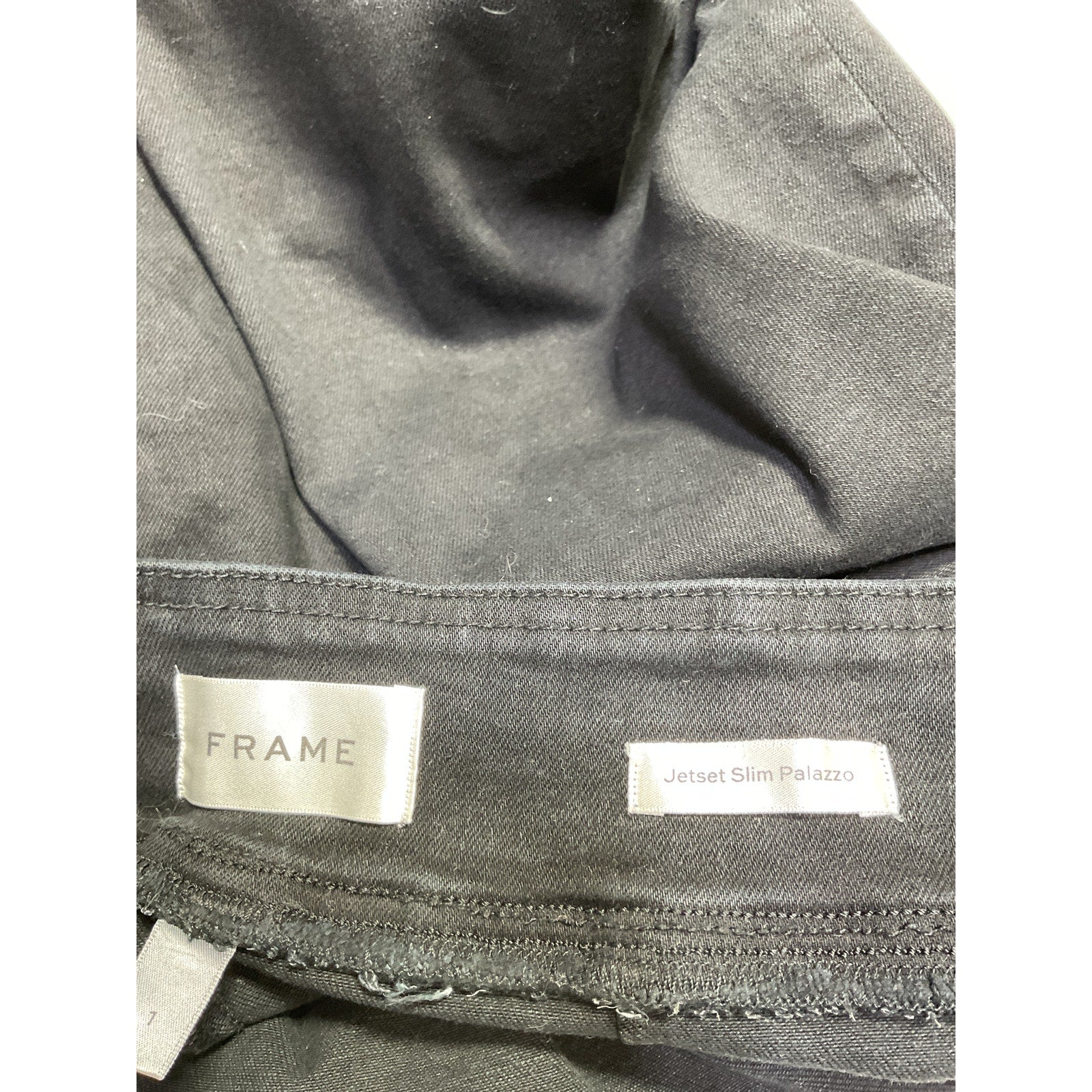 Frame The Jetset Slim 'Palazzo' Black Cotton Pant Size 1