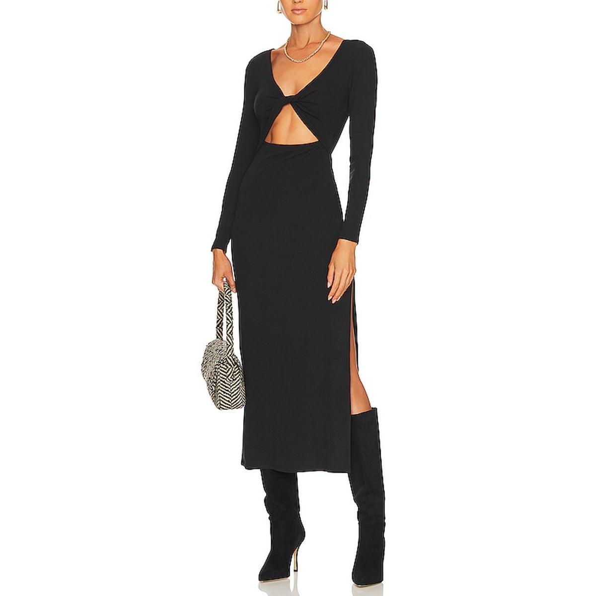 L*SPACE Sleek Black Hayden Dress Size SM S/P