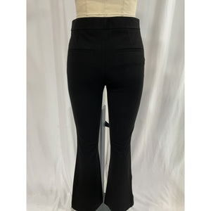 Helmut Lang 'Cropped' Black Viscose Bootcut Pants Size 6