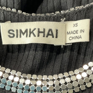 Simkhai Ruched Black Darian Dress Size XS