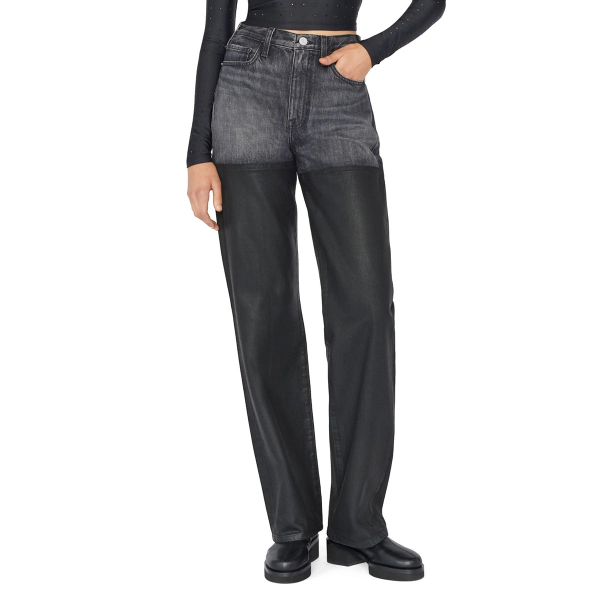 Frame Coated Midnight Mix Le Jane Denim Jeans Size 30