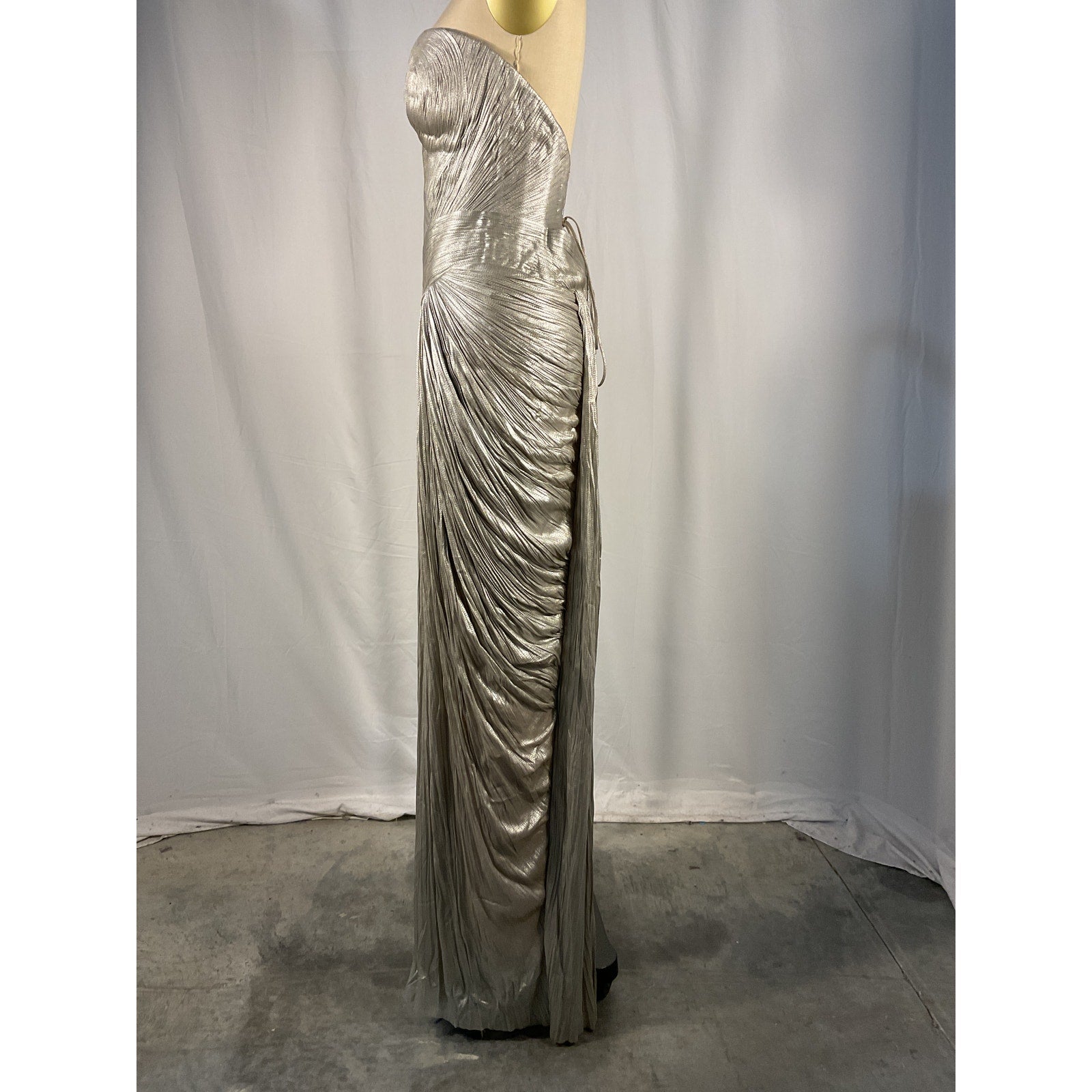 Maria Lucia 'Hohan Noor' Silver Tulle Gown Size 38