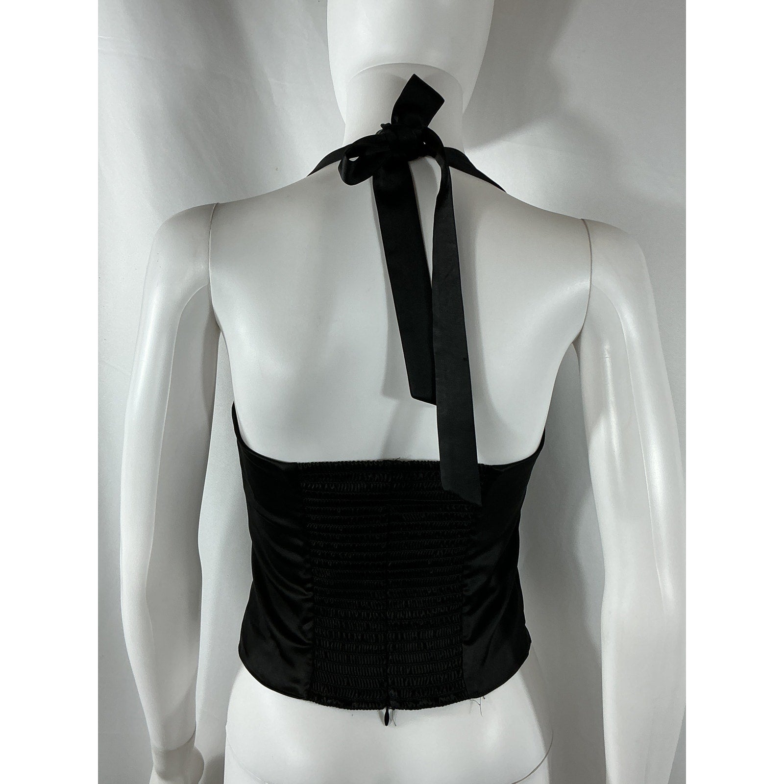Reformation 'Larisa' Black Acetate Top Size 0
