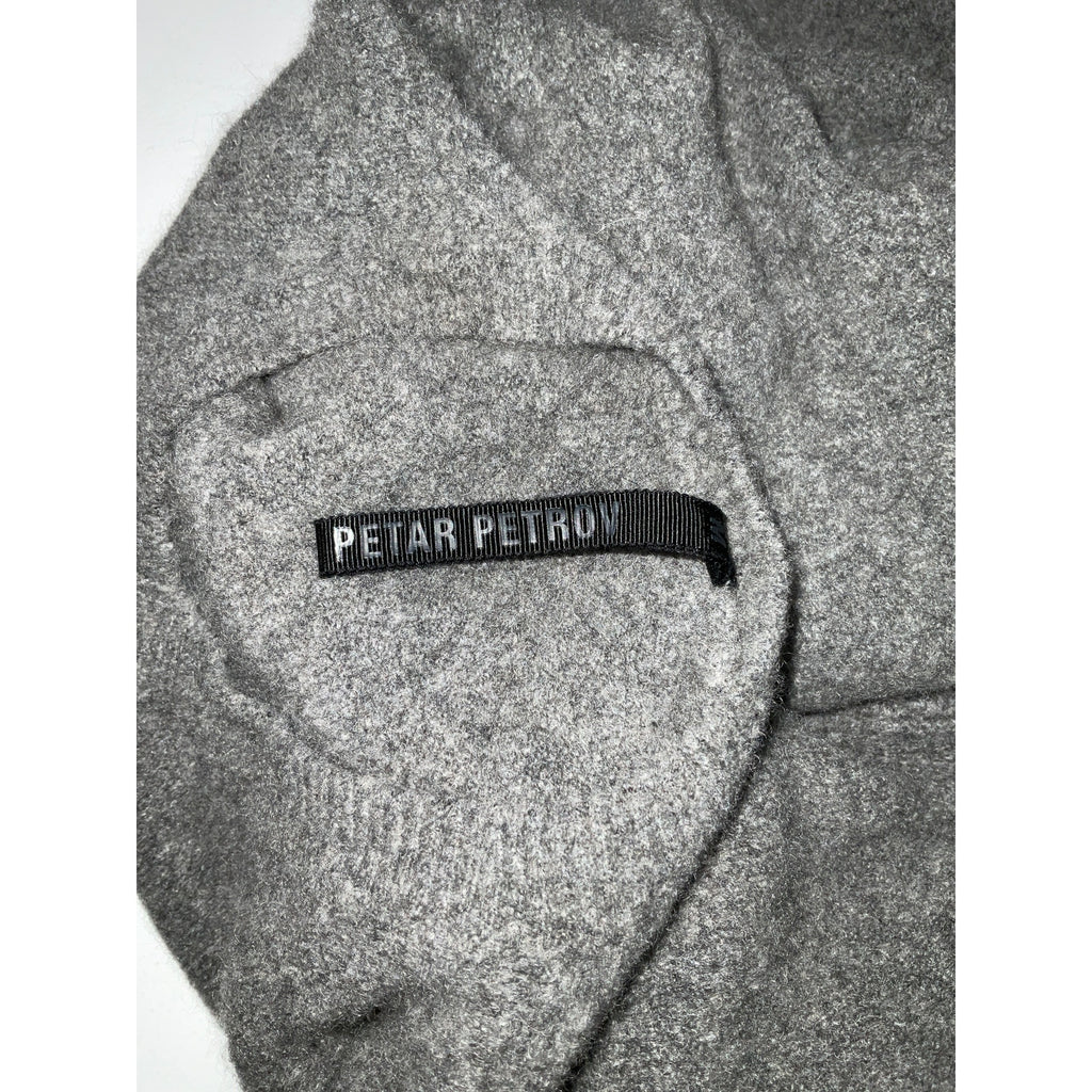 Petar Petrov 'Old School' Gray Stretch-Cashmere And Silk-Blend Sweater Size M