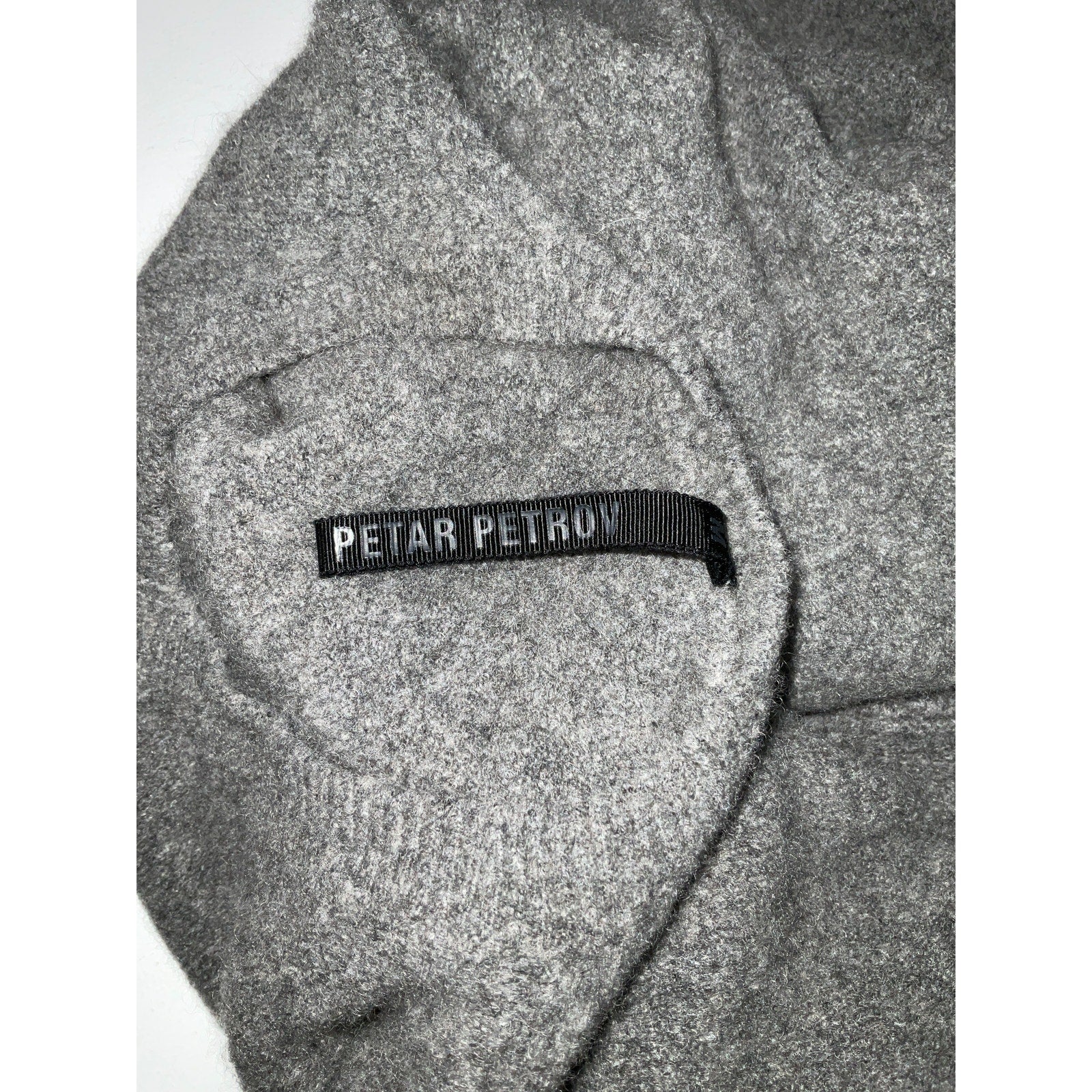 Petar Petrov 'Old School' Gray Stretch-Cashmere And Silk-Blend Sweater Size M
