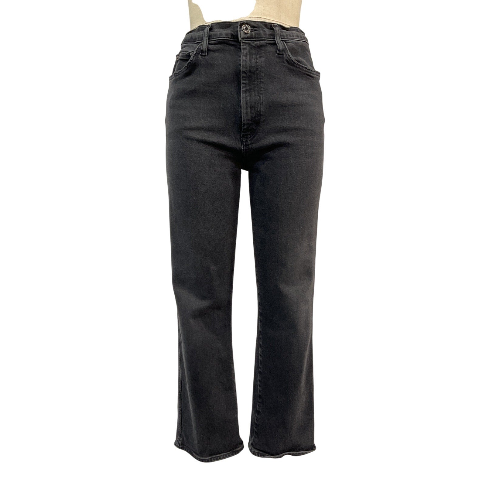 Agolde Pinch Waist High Rise Black Kick Flare Denim Jean Size 29