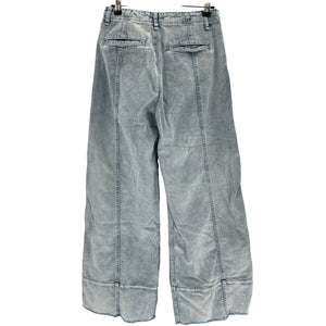 Rag & Bone Featherweight High Rise Wide Leg Blue Arianna Denim Jeans Size 25