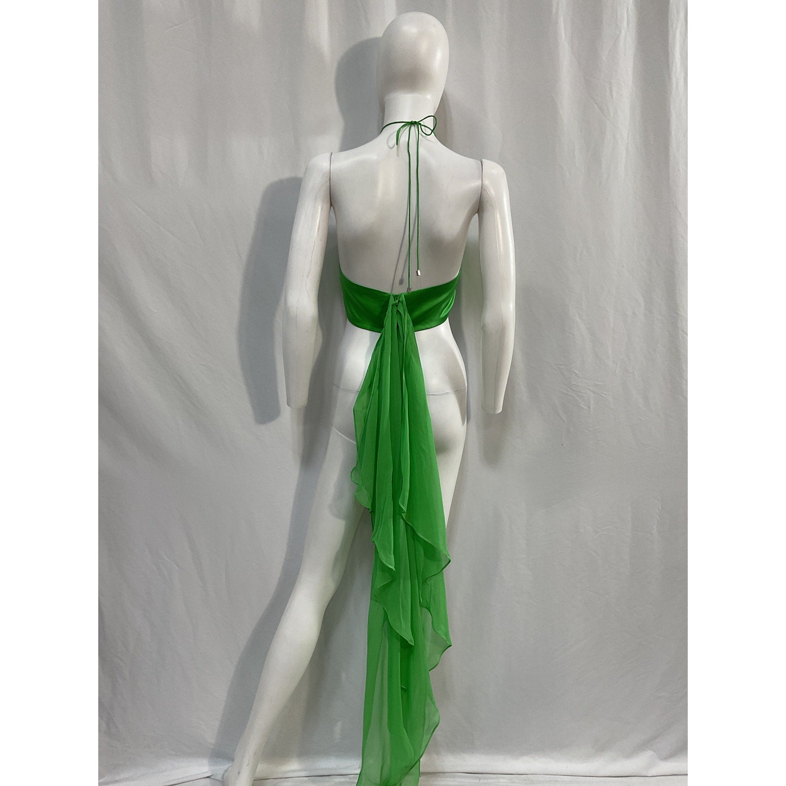 Retrofete 'Mesta' Green Silk Top Size S