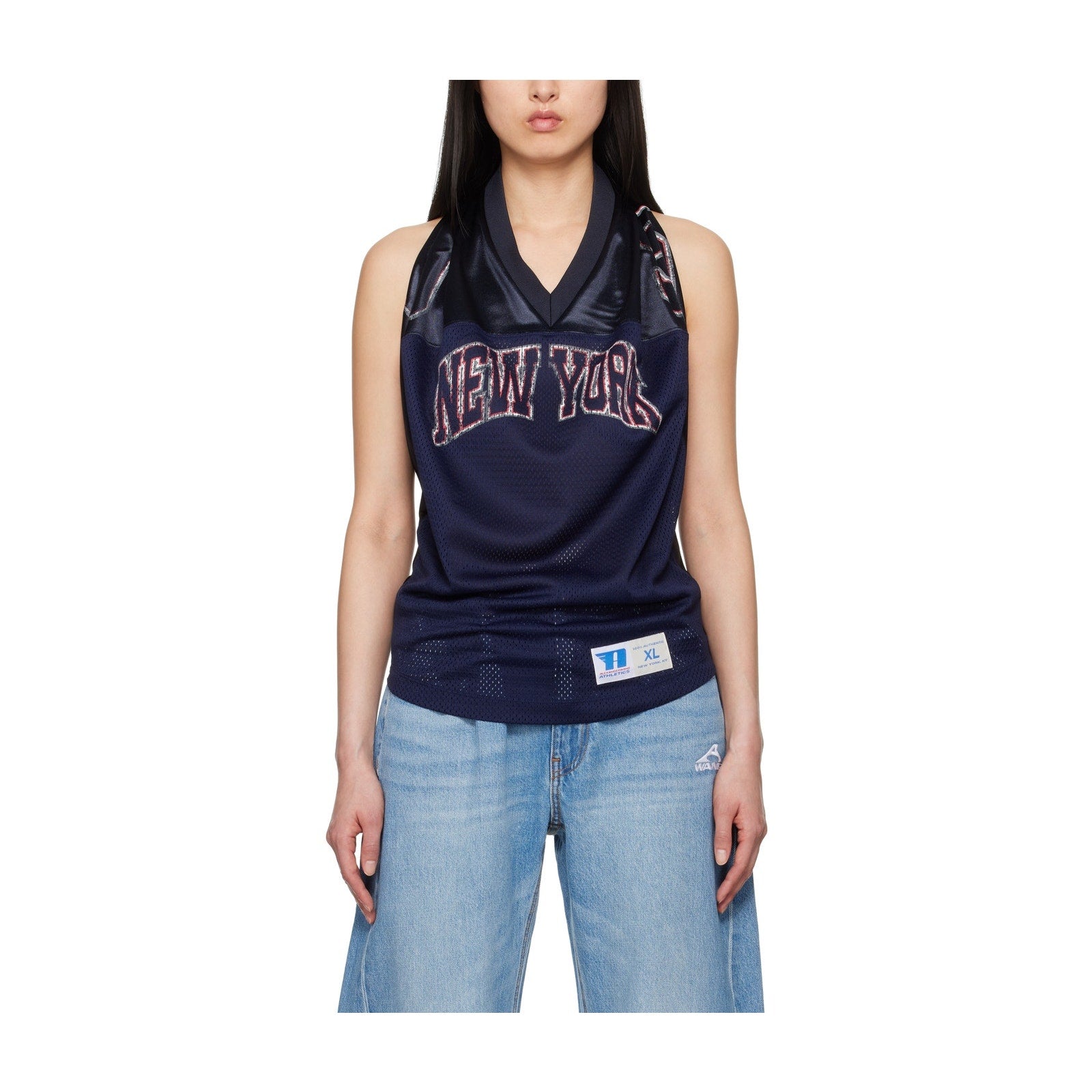 Alexander Wang Sport Blue Polyester Jersey Tank Top Size XL