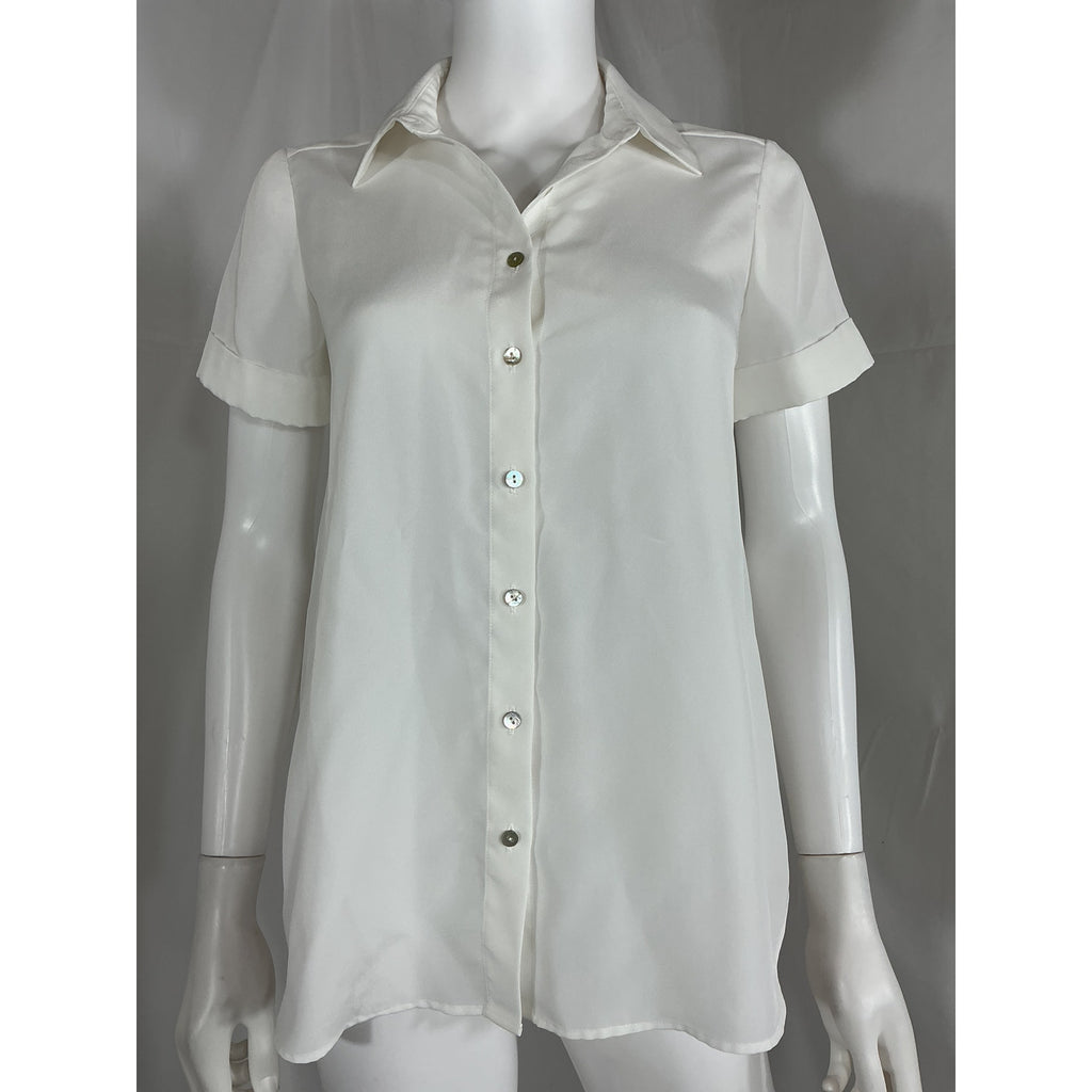 Hatch 'The Savannah' White Polyester Top Size 0
