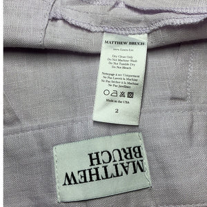 Matthew Bruch Belted Lilac Cargo Mini Skirt Size 2