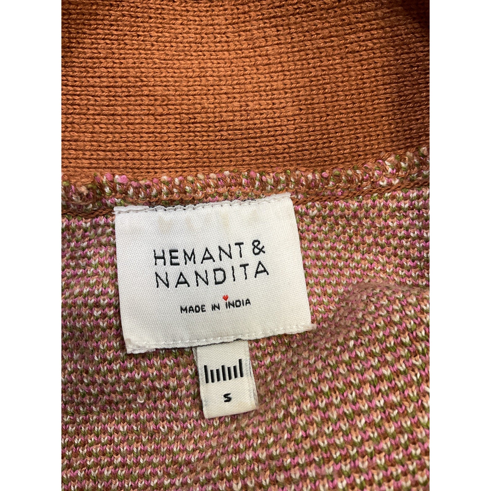 Hemant And Nandita 'Fara' Red Cotton Cardigan Size S