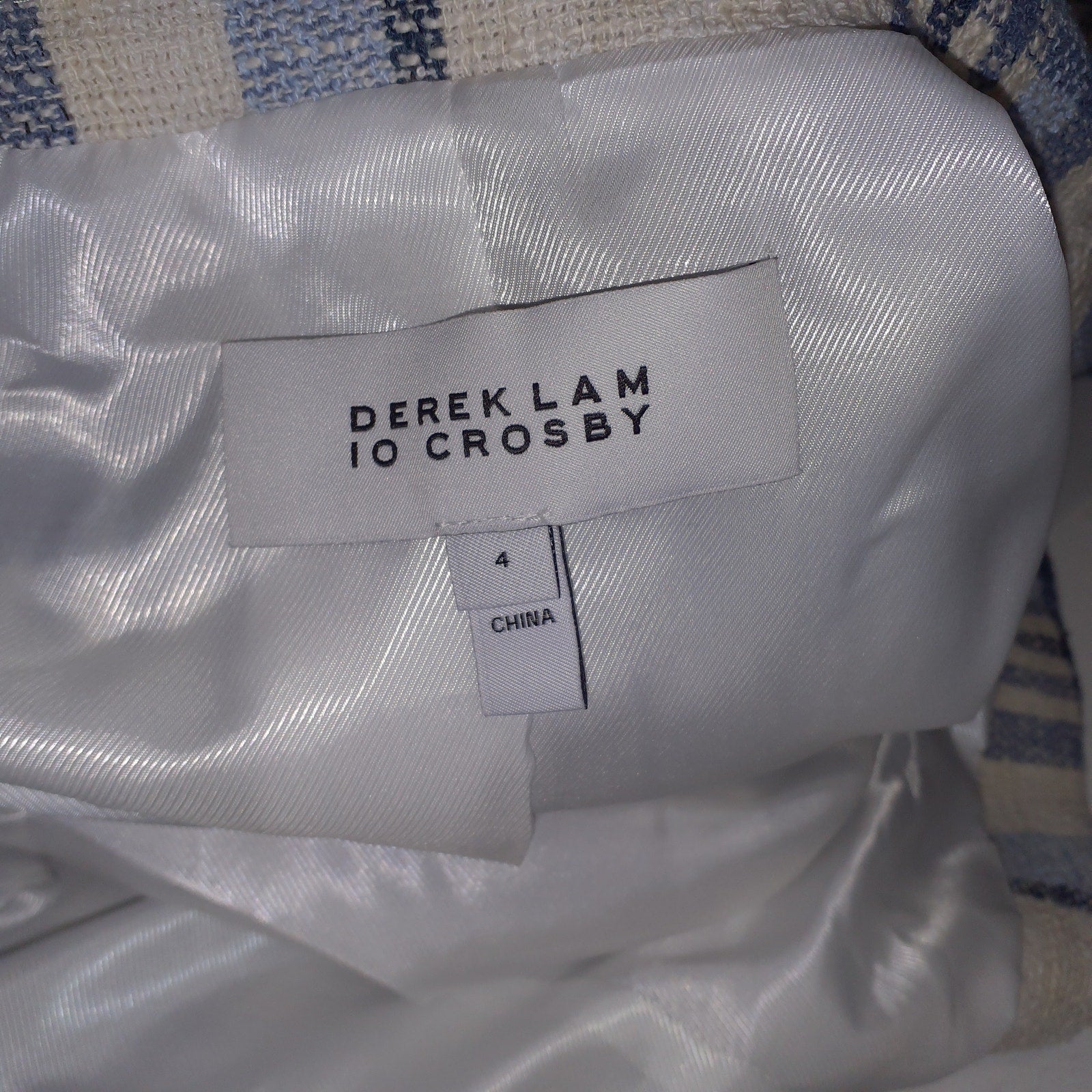 Derek Lam 'Ralph' Blue Plaid Single-Breasted Jacket Size 4