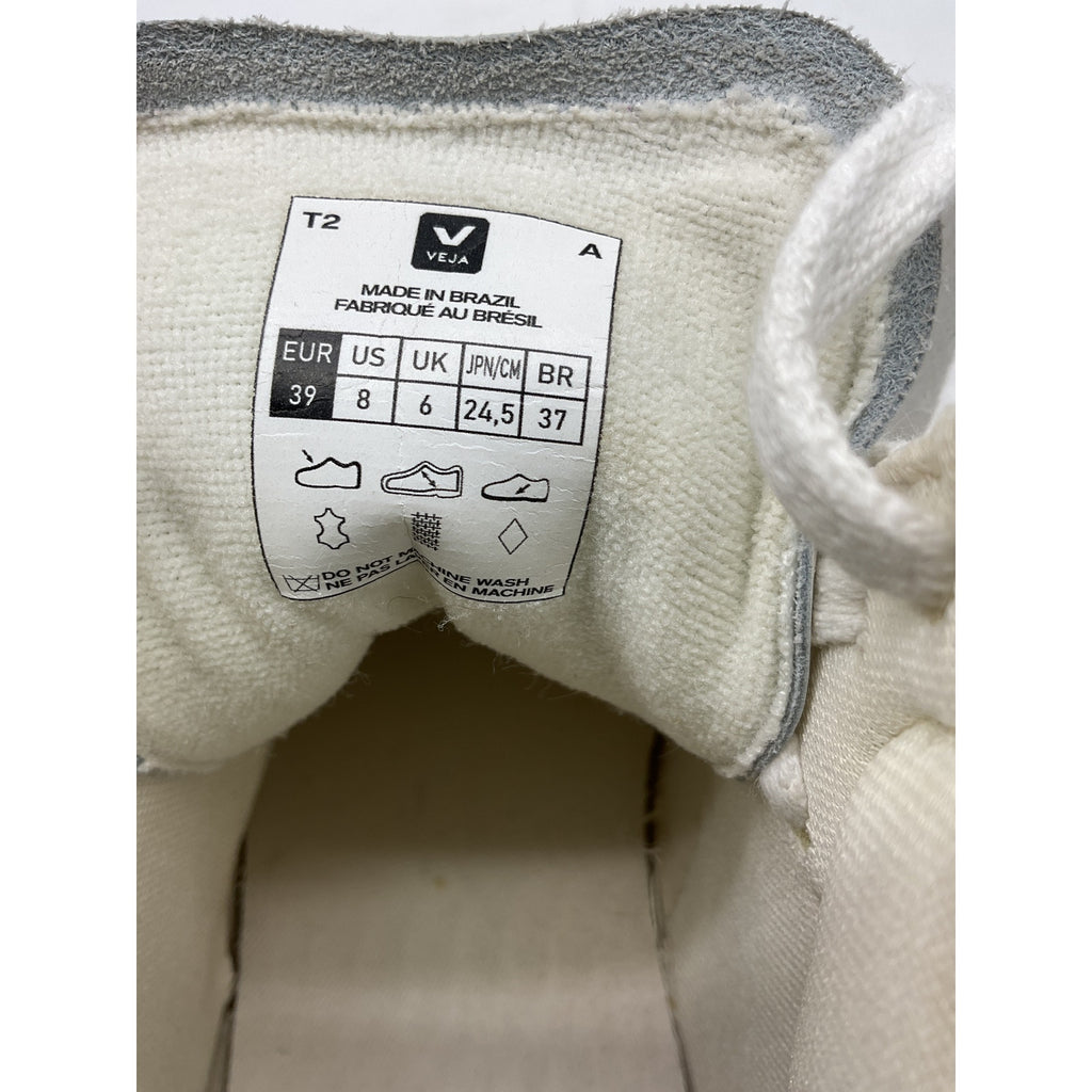 Veja 'V-15' White Leather Mid Sneaker Size 8