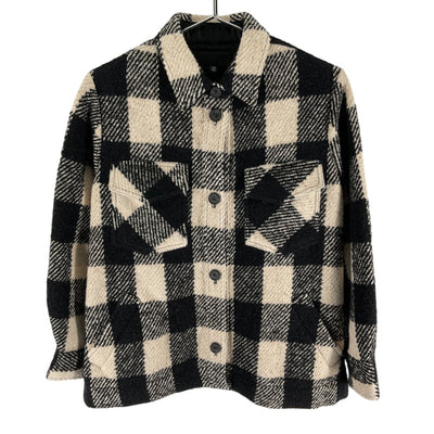 Nili Lotan Checked Multicolor Lenore Coat Size XS