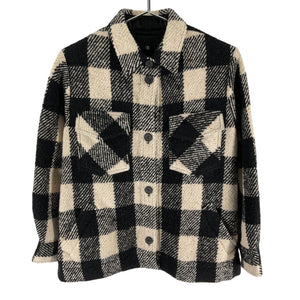 Nili Lotan Checked Multicolor Lenore Coat Size XS