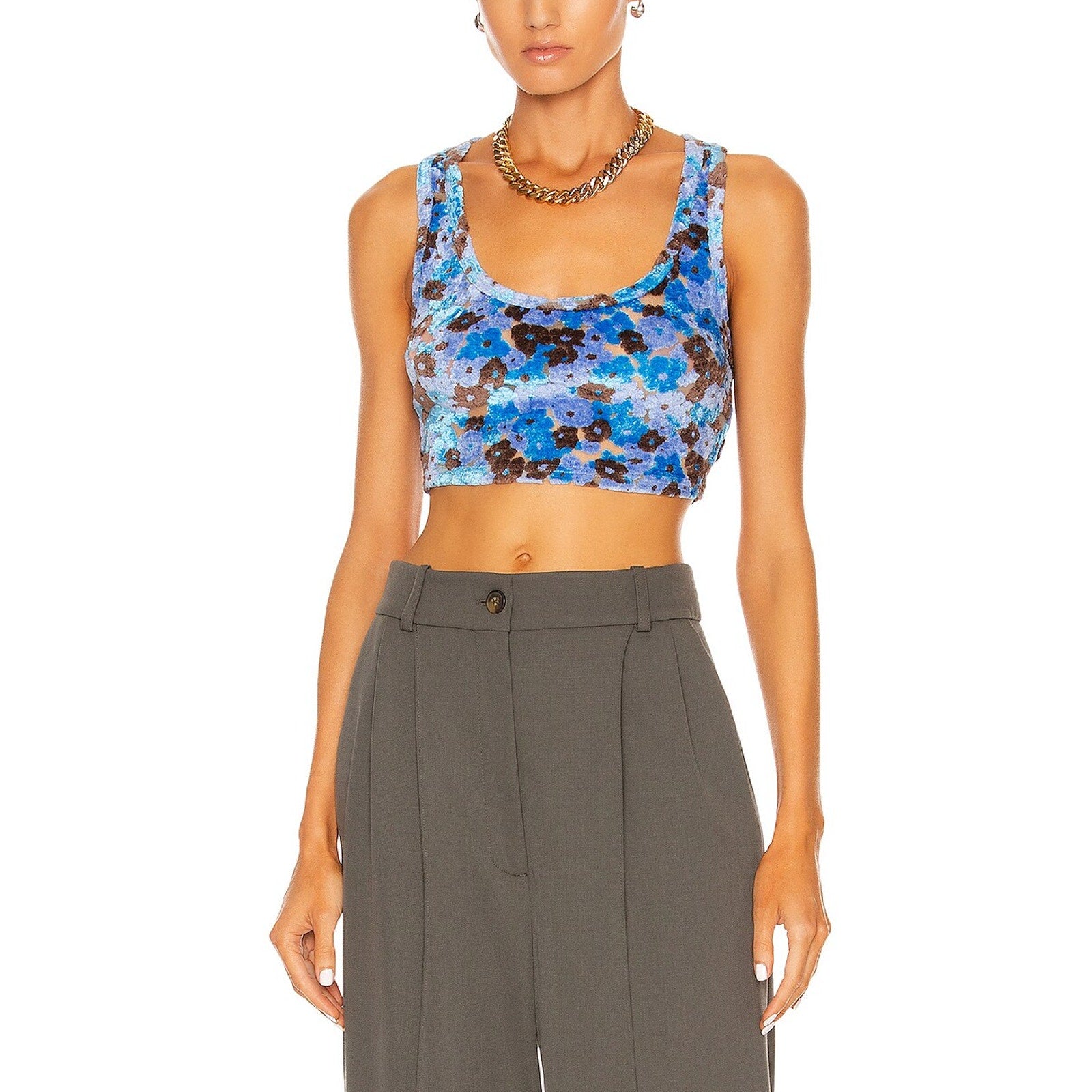 Acne Studios 'Evanita' Blue Viscose Top Size S