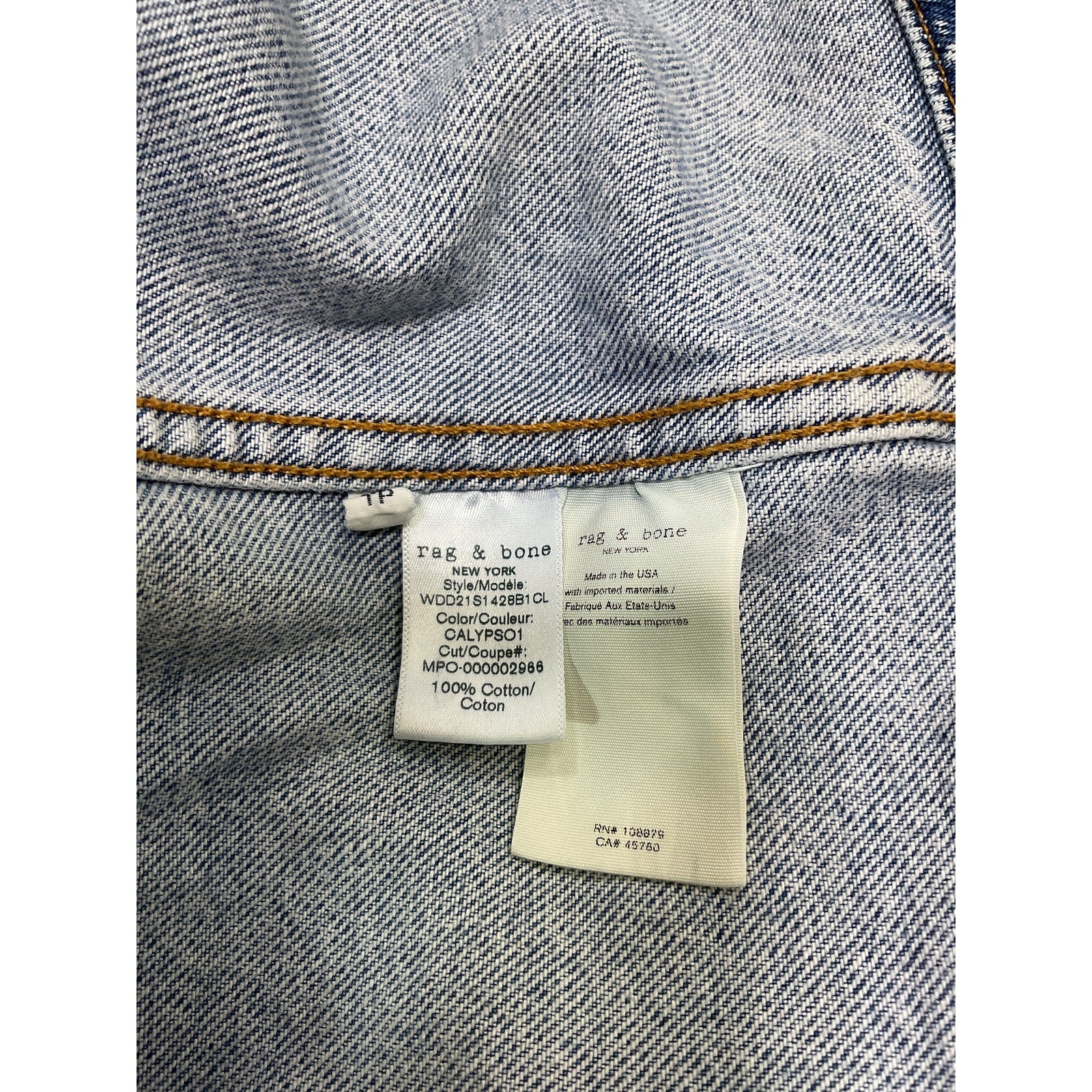 Rag & Bone 'Oversized' Blue Jacket Size XS