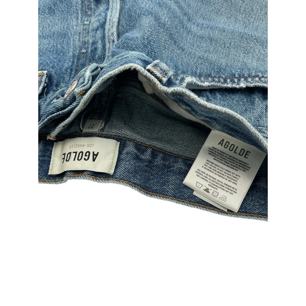 Agolde Parker Blue Cotton Long Short Size 27