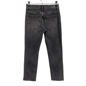 Anine Bing Classic Iron Black Nix Straight Leg Denim Jeans Size 25