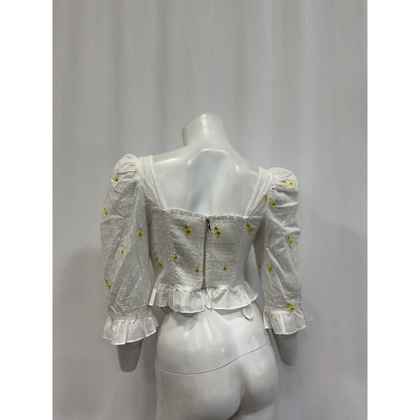 For Love & Lemons 'Abby' White Blouse Size XS