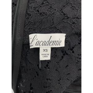 L'Academie Lacy Black Zelie Top Size XS