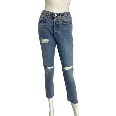 Grlfrnd Distressed Point Loma Karolina Petite Denim Jeans Size 25