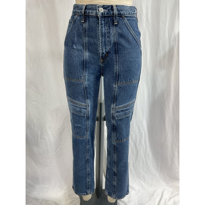 Agolde 'Cooper' Blue Cargo Denim Jean Size 24
