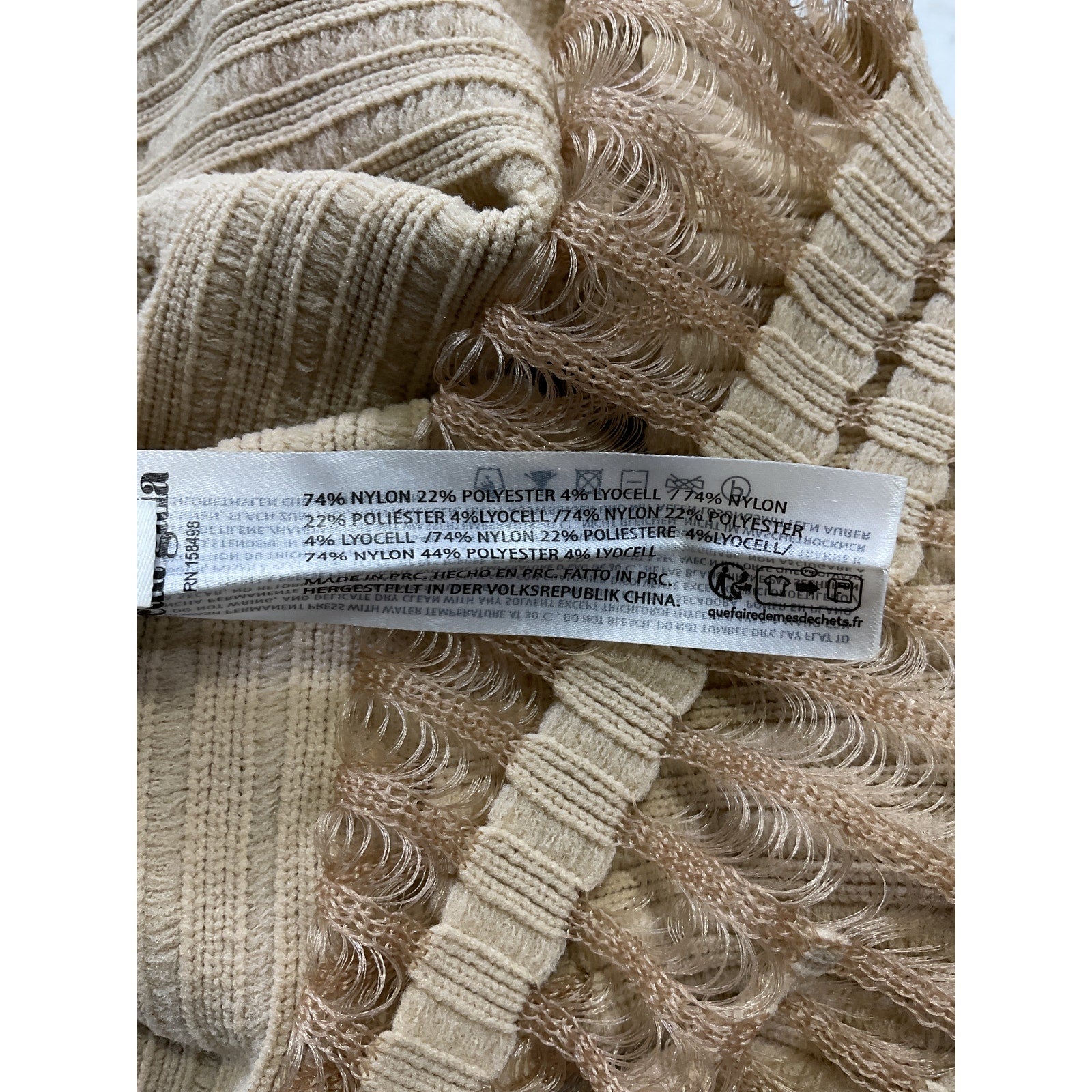 Cult Gaia 'Nodin' Tan Knit Coverup Dress Size M
