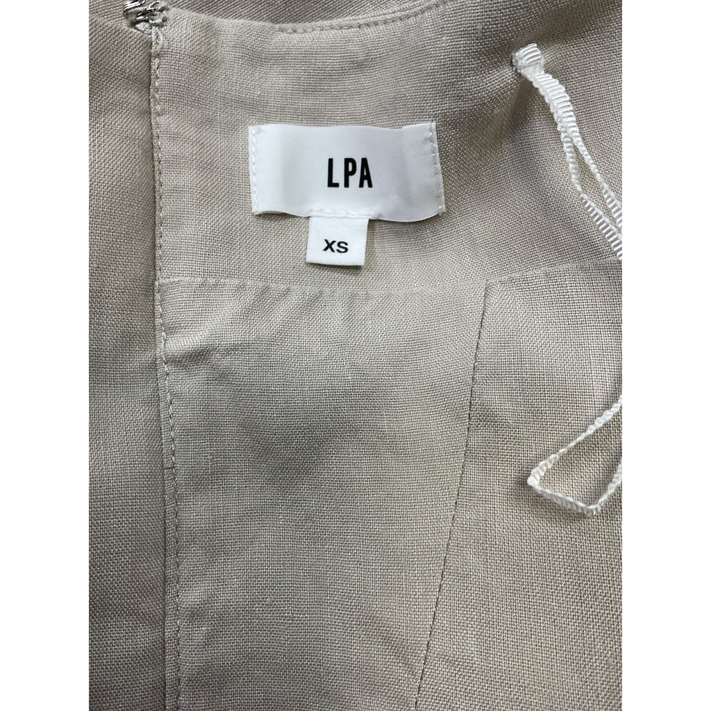 Lpa 'Pietra' Beige Linen Corset Top Size S