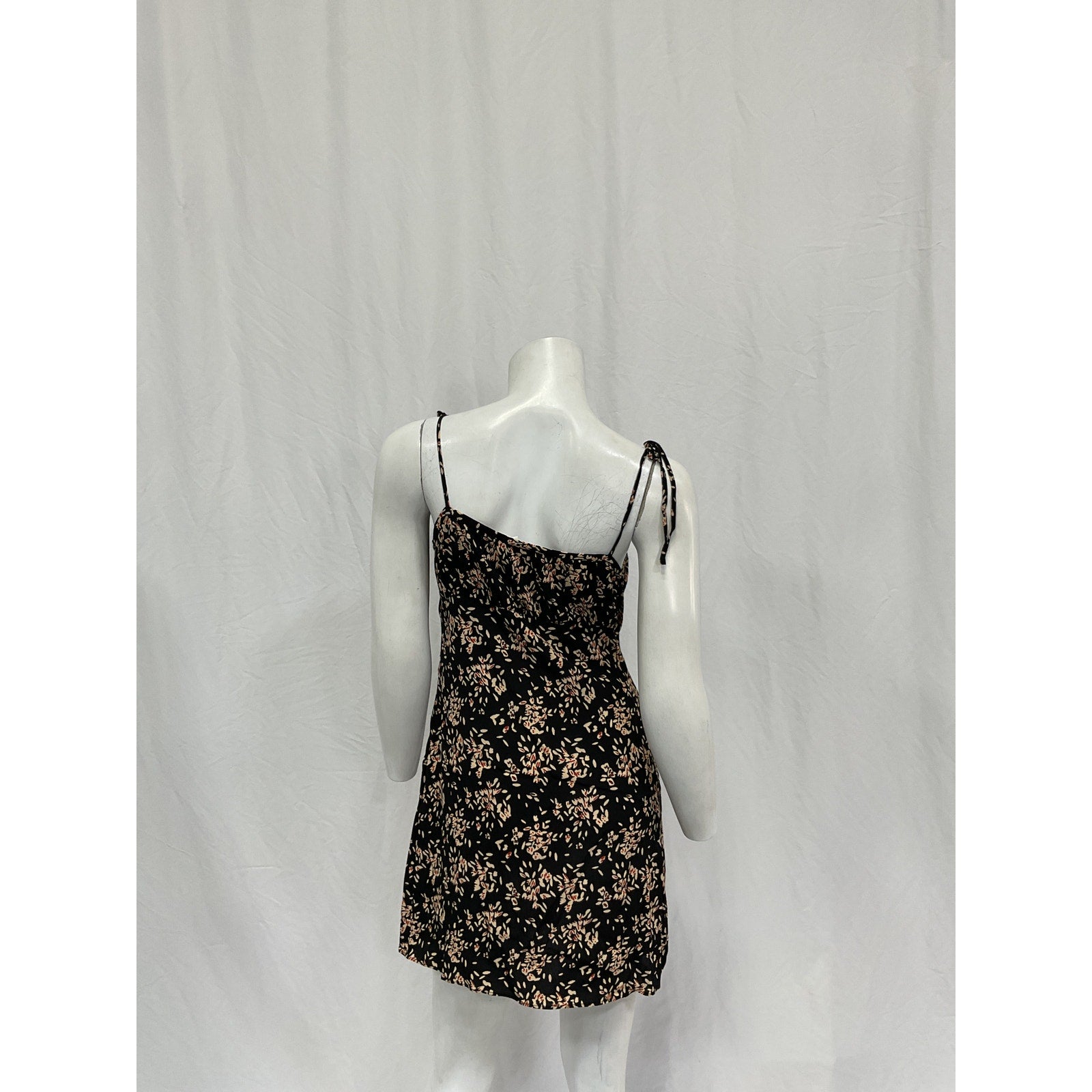 Ba&Sh 'Volver' Black Viscose Floral Print Mini Dress Size S