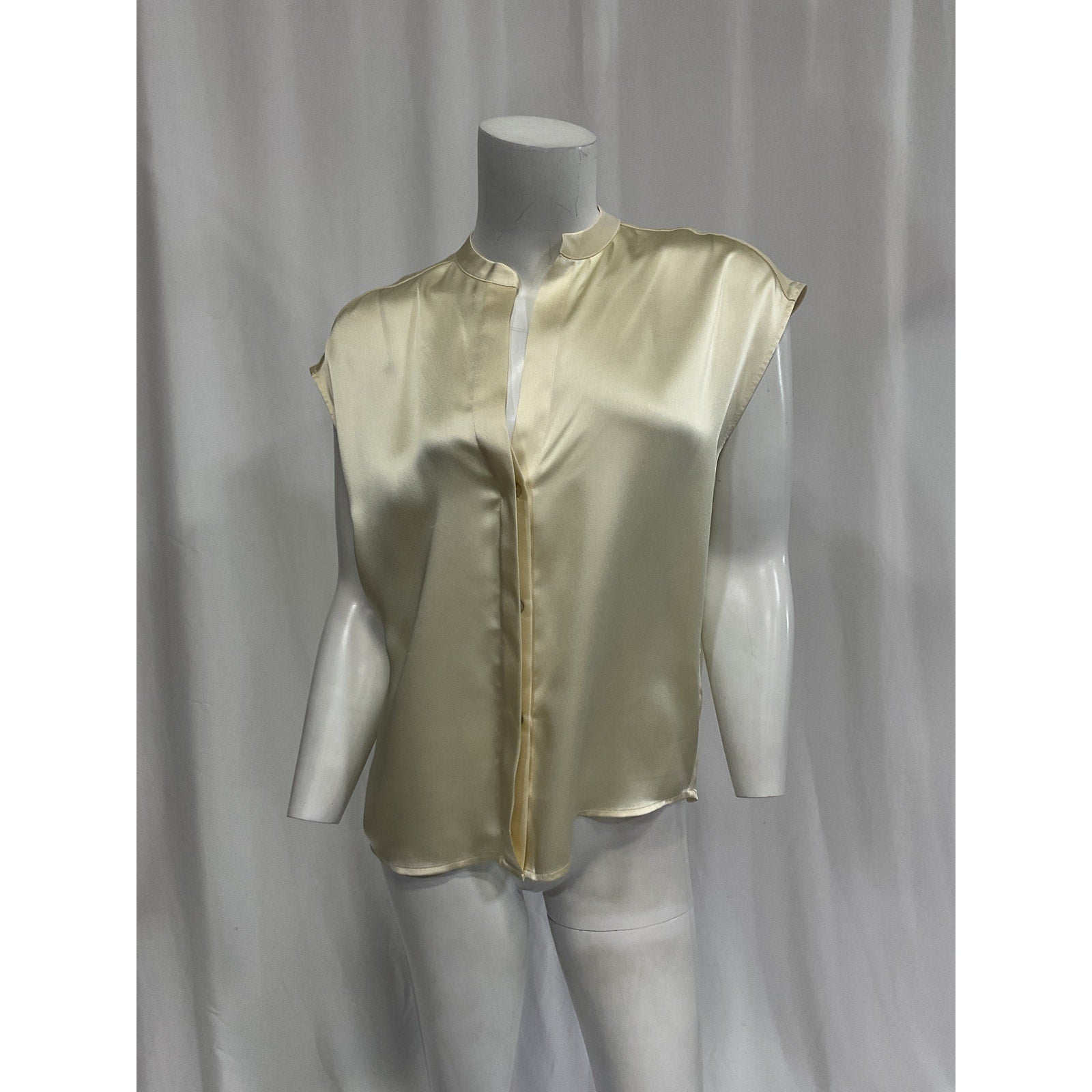 Vince 'Satin' White Shell Tank Size S