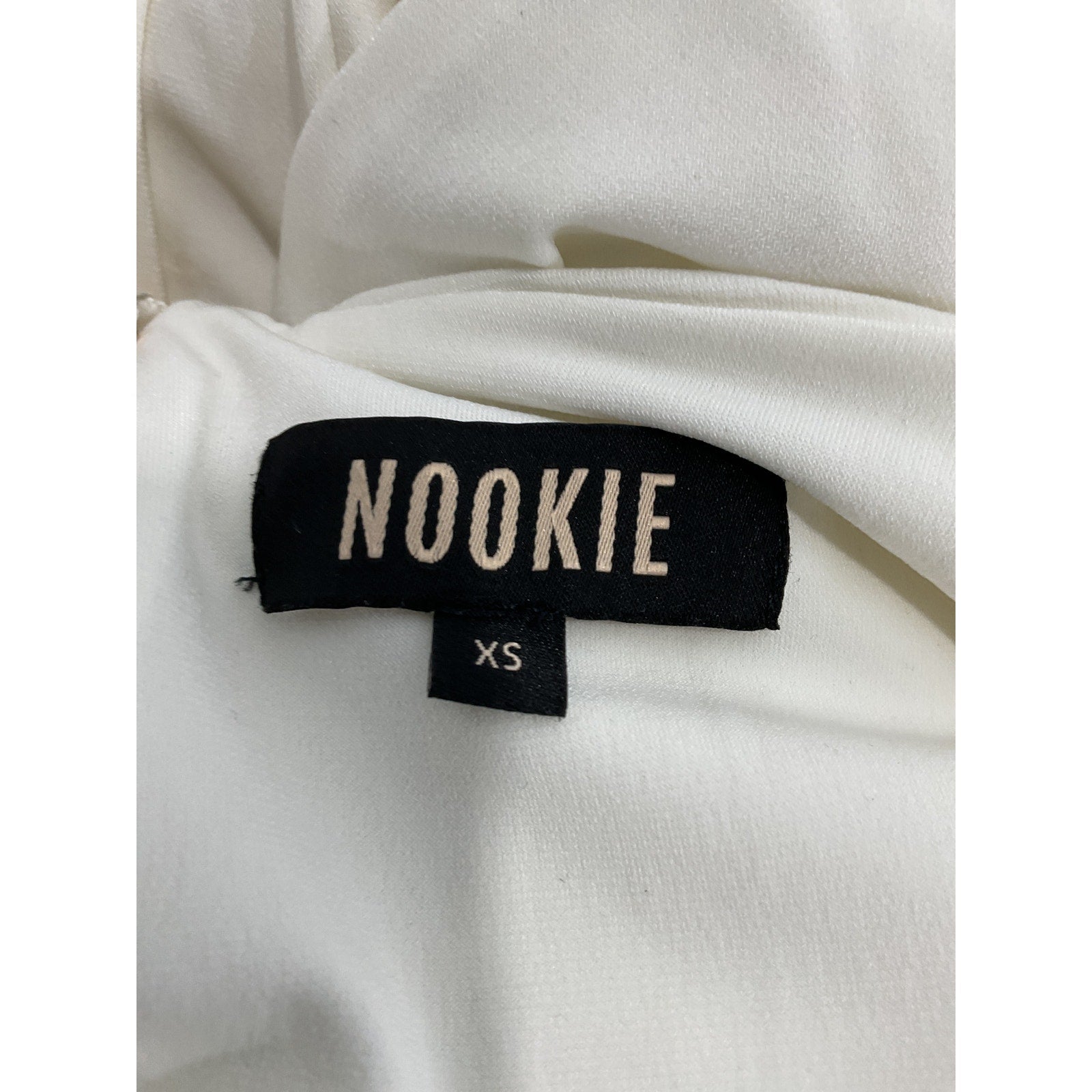 Nookie 'Alyssa' White Chain Asymmetric Skirt Size XS