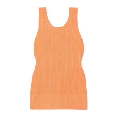 Remain Birger Christensen Pointelle Knit Peach Liza Tank Top Size EU 36 / US 4 NWT