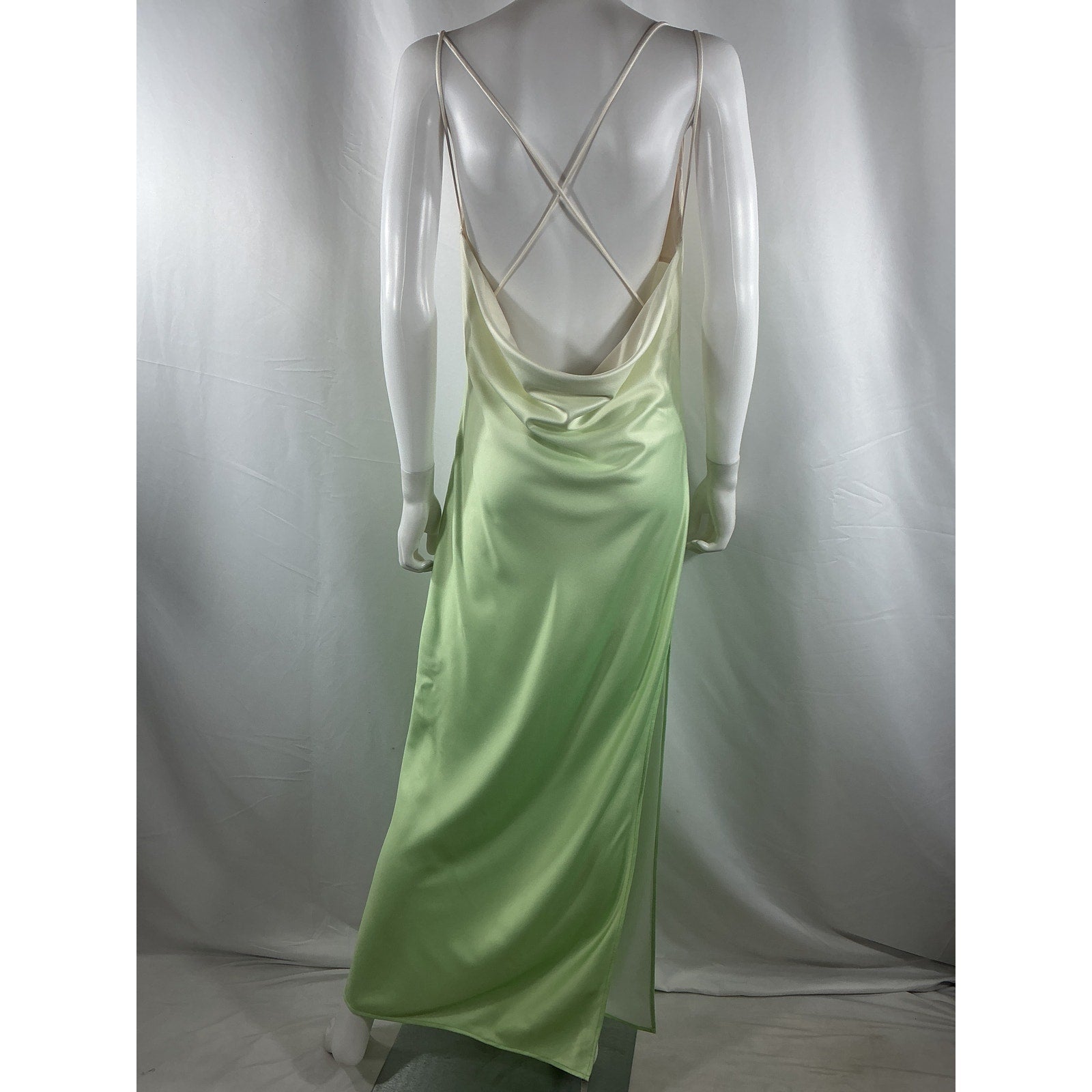 Michael Costello x Revolve 'Porter' Green Poly Dress Size M