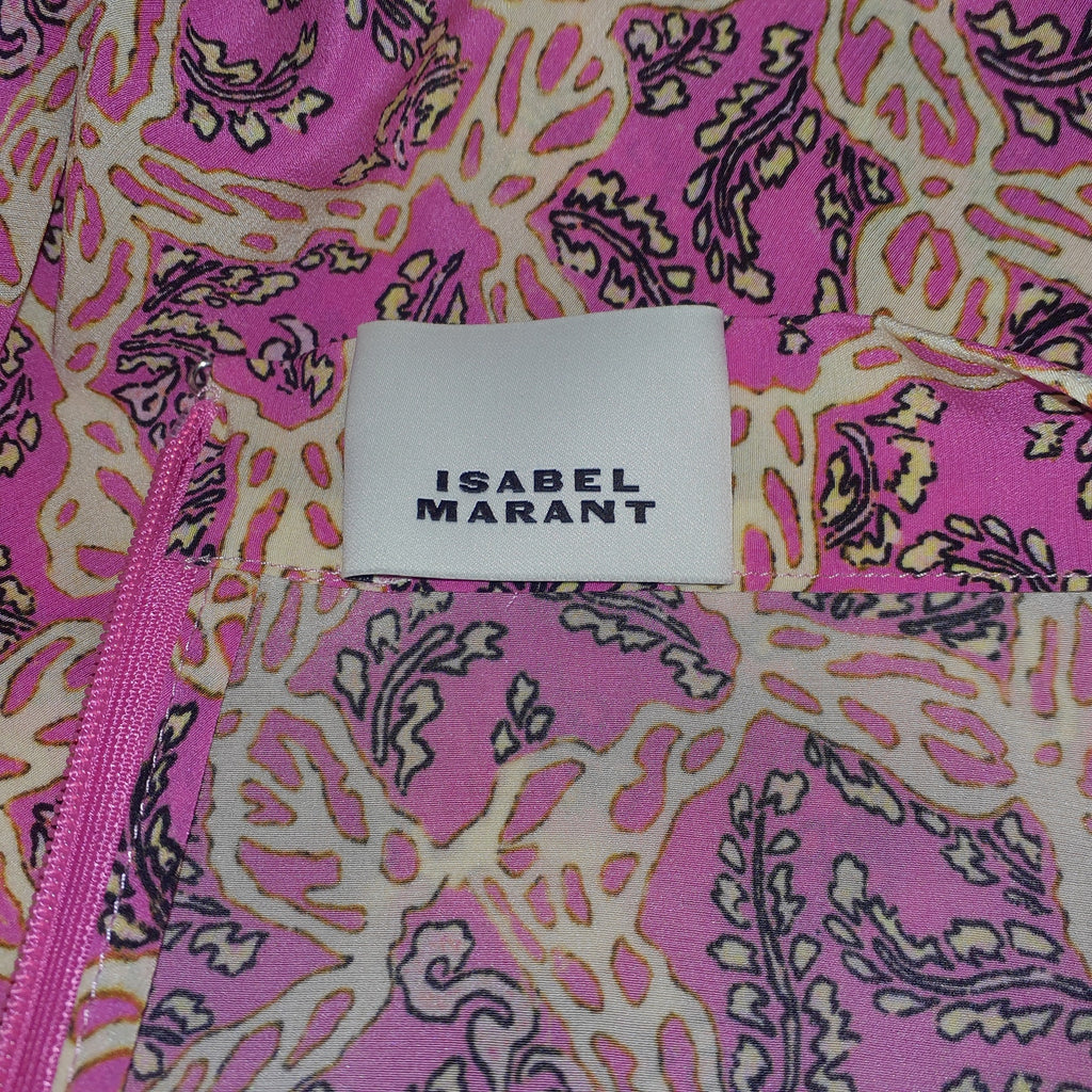 Isabel Marant 'Sakura' Pink Geometric Print Skirt Size 38