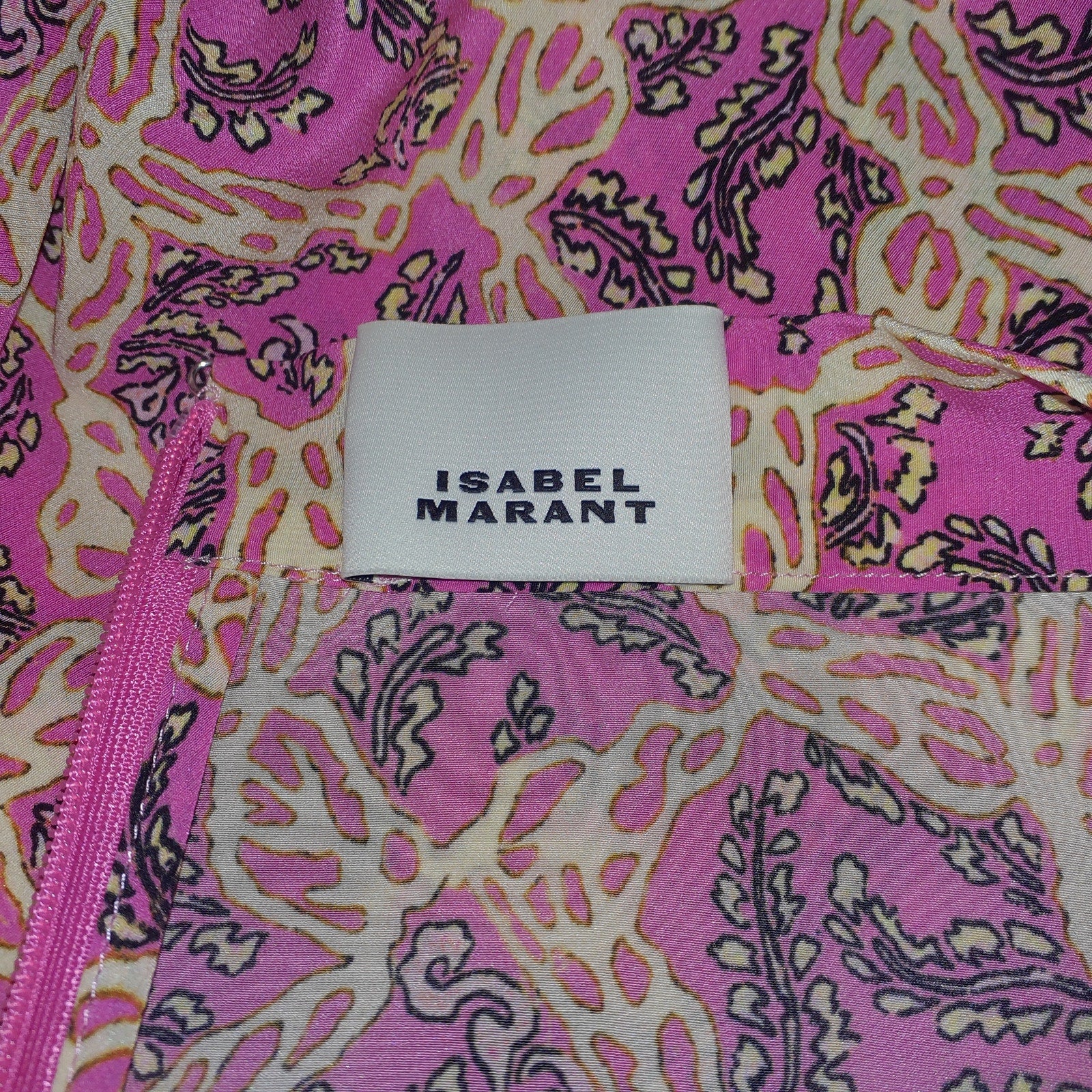 Isabel Marant 'Sakura' Pink Geometric Print Skirt Size 38